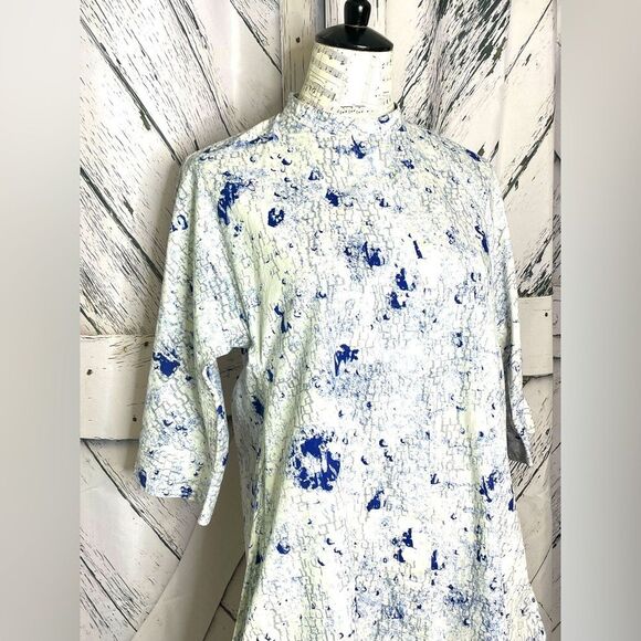 COS Shirt Dress with Pockets Blue Print 6 - Picture 6 of 12